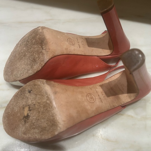 Chanel Women's Pink Peep Toe Slingback Heels - Picture 3 of 5
